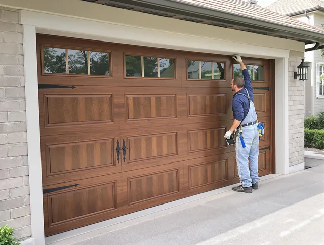 Custom garage door showcase by Pataskala Garage Door Repair in Pataskala