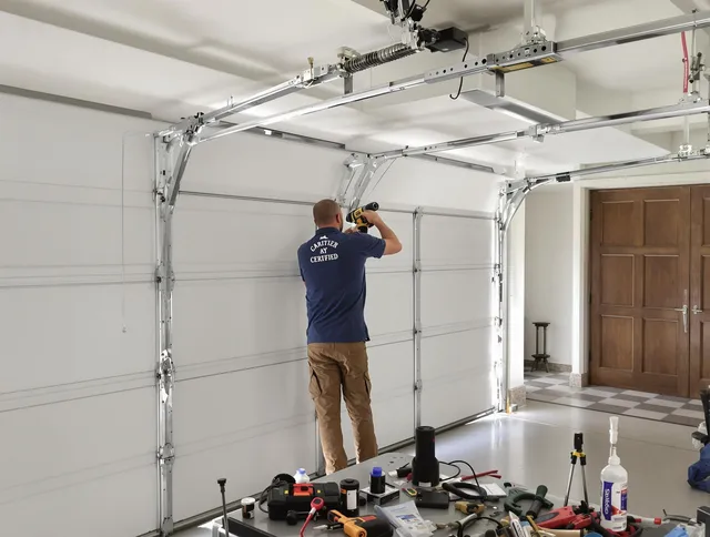 Pataskala Garage Door Repair certified technician performing precision garage door repair in Pataskala