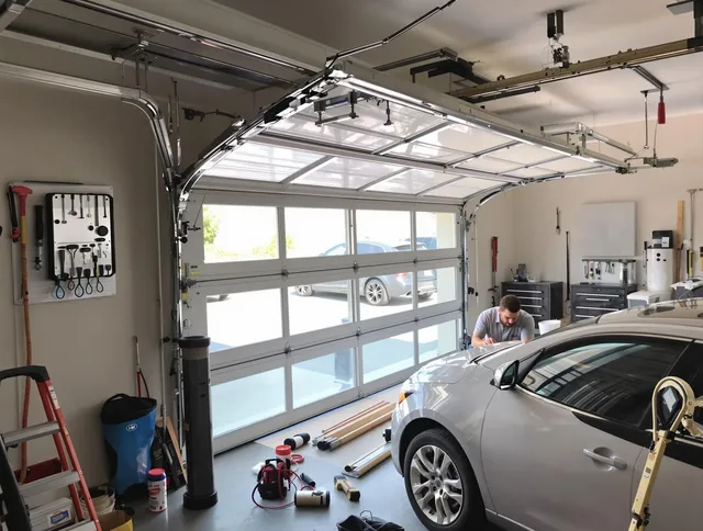 Garage door noise reduction service by Pataskala Garage Door Repair in Pataskala