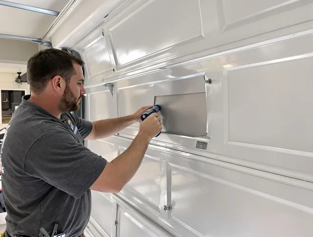 Garage door panel repair by Pataskala Garage Door Repair in Pataskala